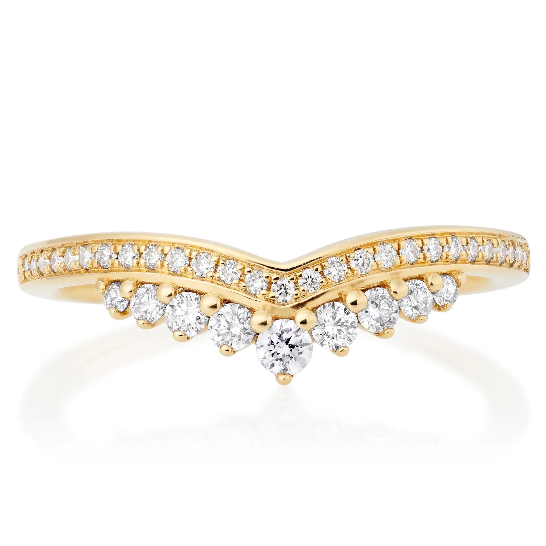 Beaverbrooks 18ct Yellow Gold Diamond Half Eternity Wedding Ring