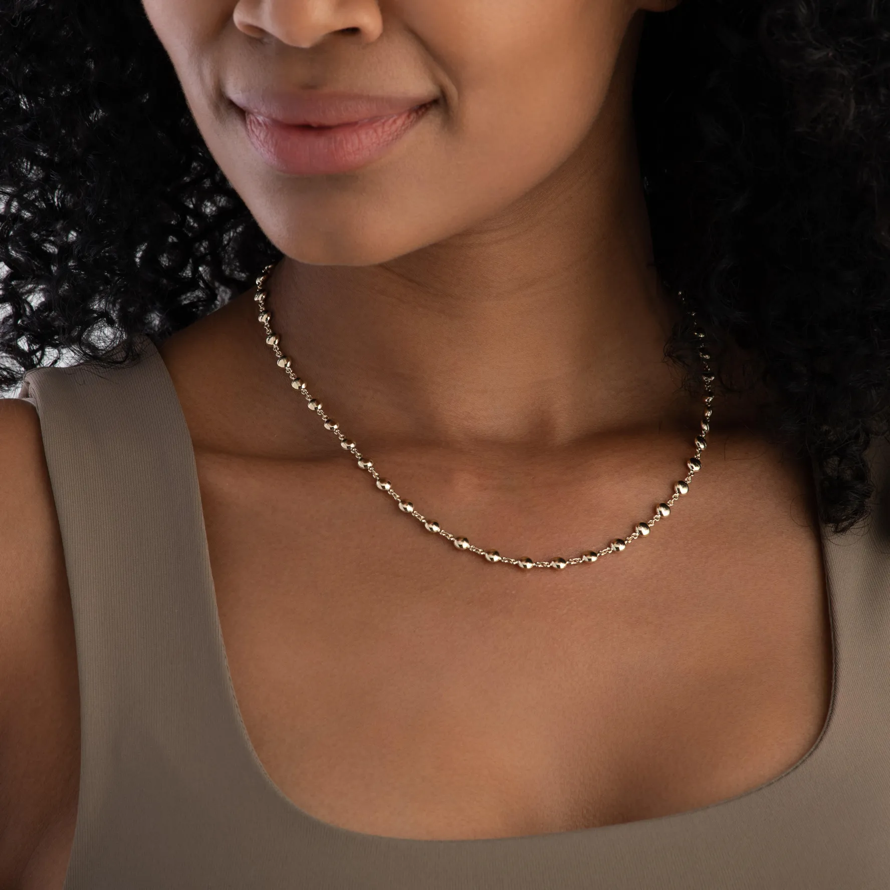 Beaverbrooks 9ct Yellow Gold Bead Necklace