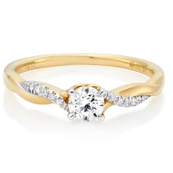 Beaverbrooks 18ct Yellow Gold Diamond Solitaire Ring