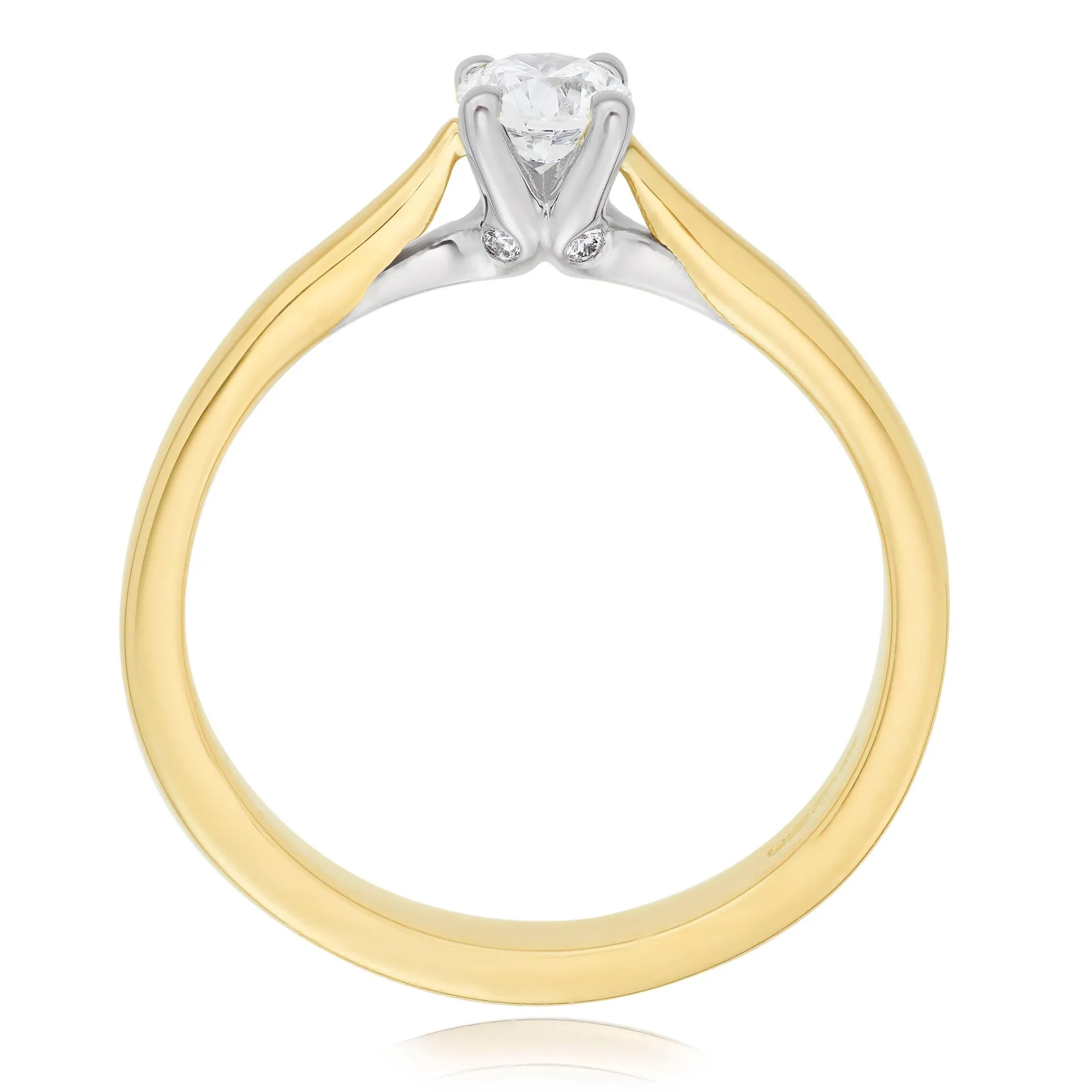 Beaverbrooks 18ct Yellow Gold Diamond Solitaire Ring