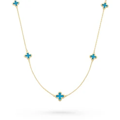 Beaverbrooks 9ct Yellow Gold Clover Necklace