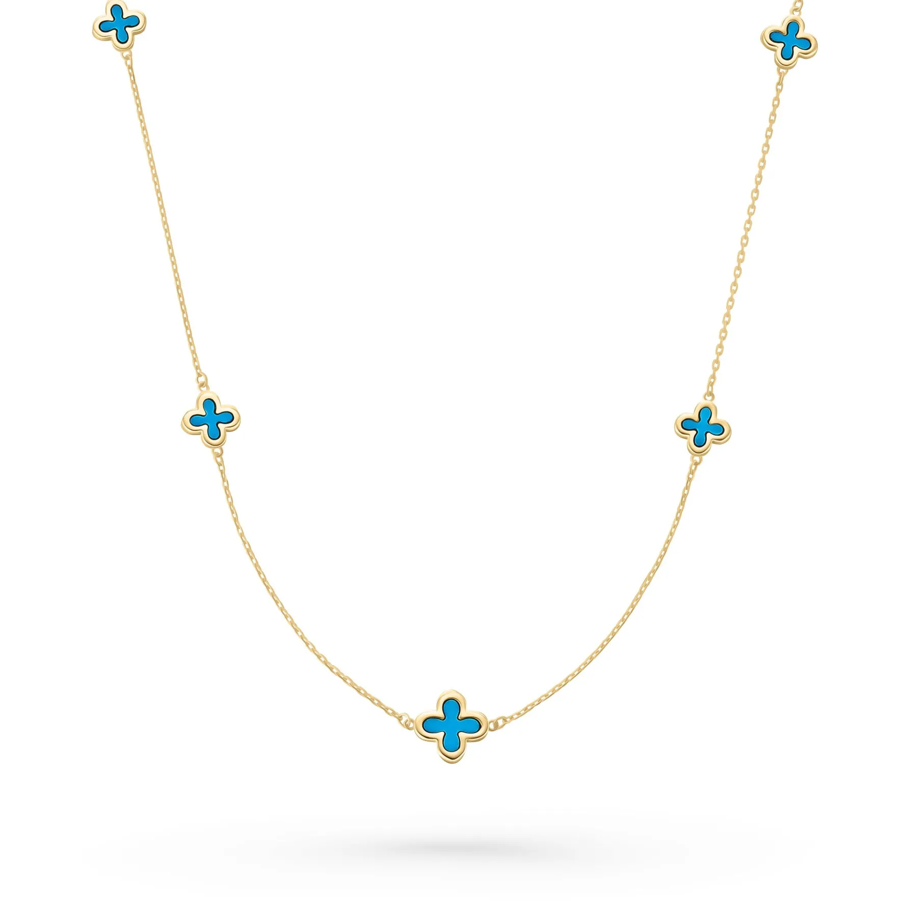 Beaverbrooks 9ct Yellow Gold Clover Necklace
