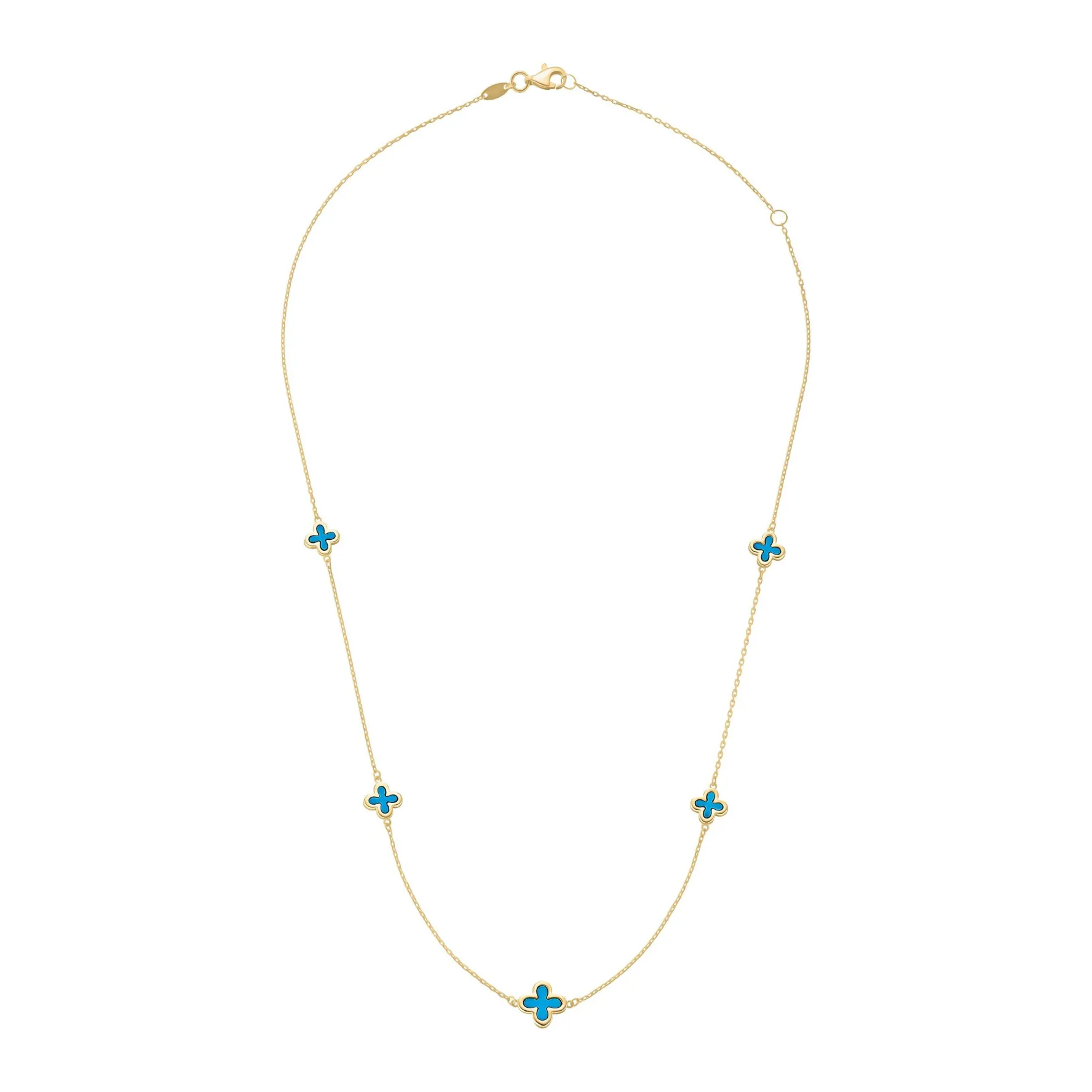 Beaverbrooks 9ct Yellow Gold Clover Necklace