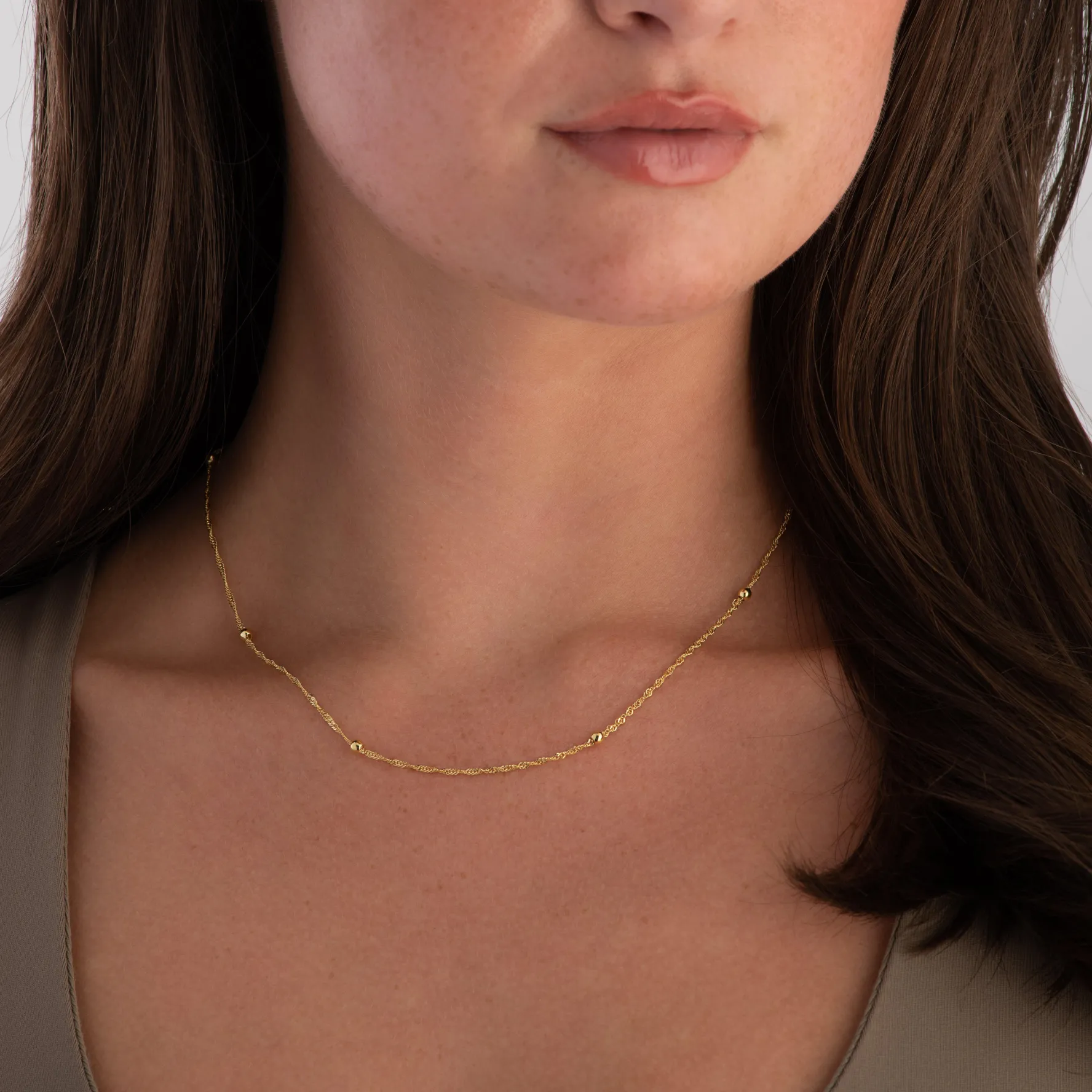 Beaverbrooks 9ct Yellow Gold Ball Necklace