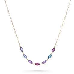 Beaverbrooks 9ct Yellow Gold Gemstone Necklace