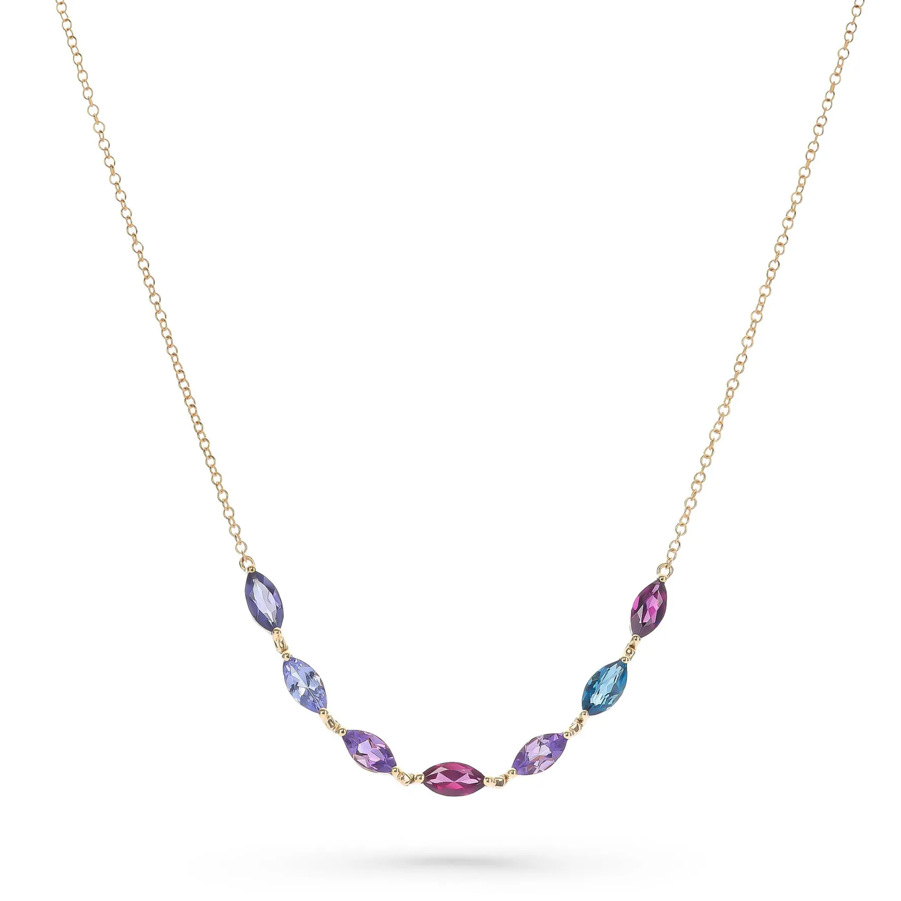 Beaverbrooks 9ct Yellow Gold Gemstone Necklace