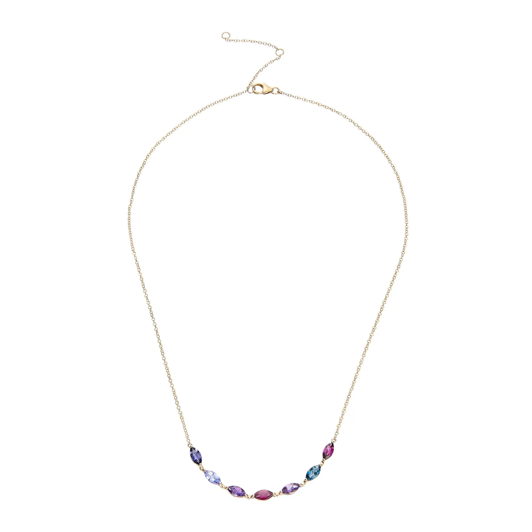 Beaverbrooks 9ct Yellow Gold Gemstone Necklace