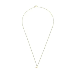 Beaverbrooks 9ct Yellow Gold Diamond Initial J Pendant