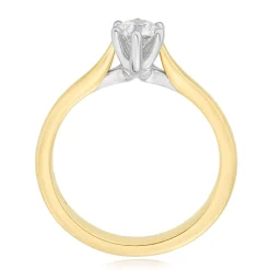 Beaverbrooks 18ct Yellow Gold Diamond Solitaire Ring