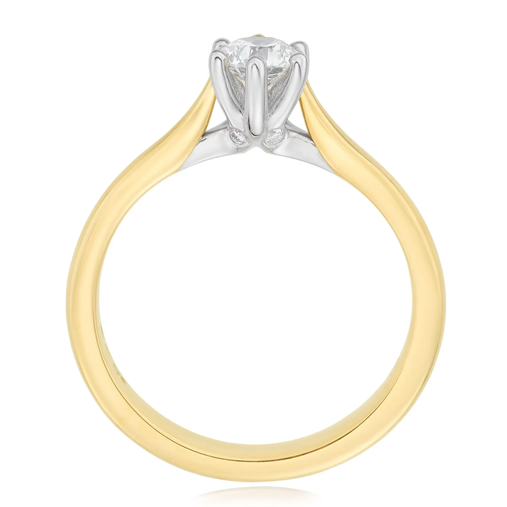 Beaverbrooks 18ct Yellow Gold Diamond Solitaire Ring