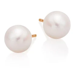 Beaverbrooks 18ct Yellow Gold Akoya Pearl Earrings