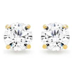 Beaverbrooks 9ct Yellow Gold Cubic Zirconia Stud Earrings