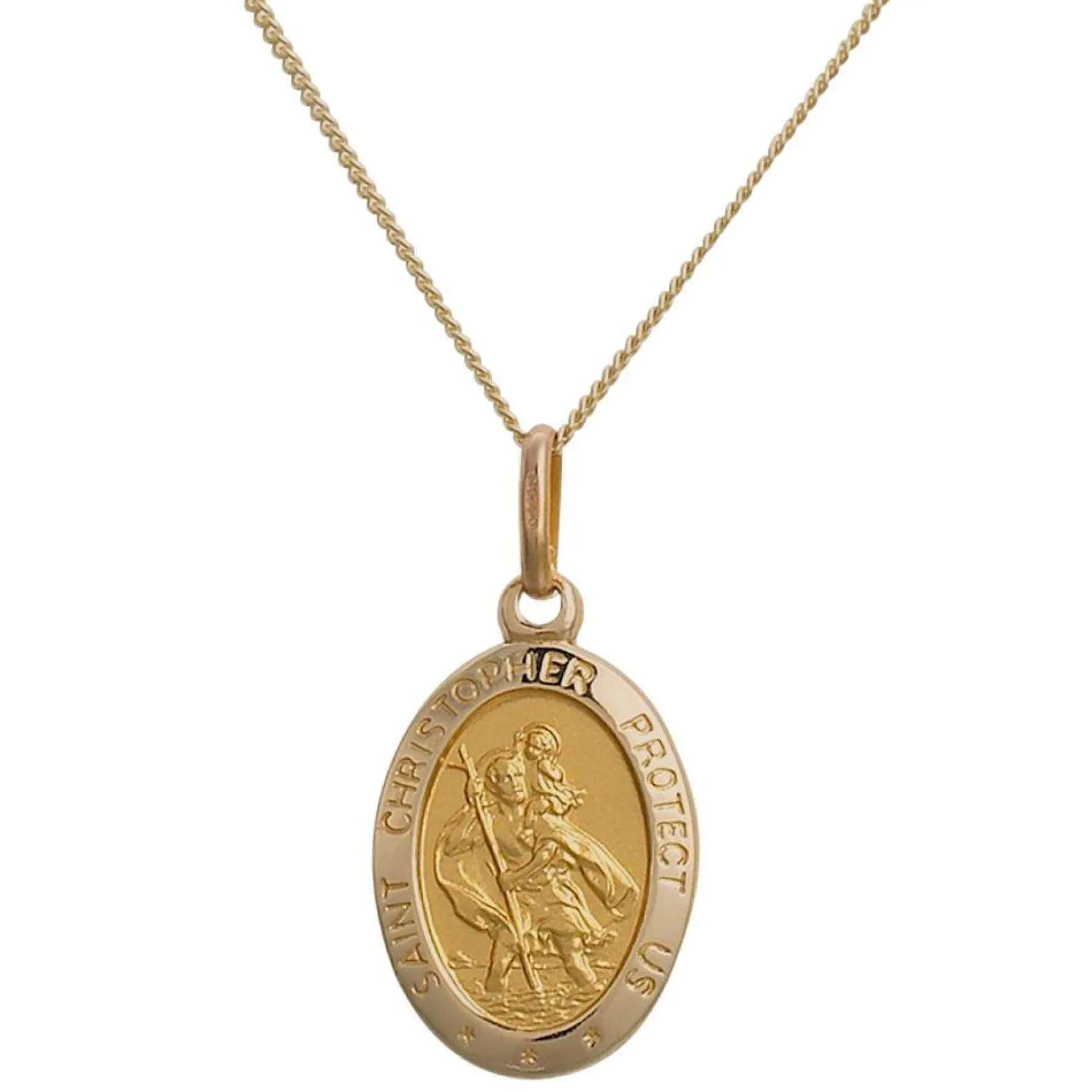 Beaverbrooks 9ct Yellow Gold Saint Christopher Pendant