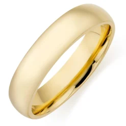 Beaverbrooks 18ct Yellow Gold 5mm Men's Wedding Ring