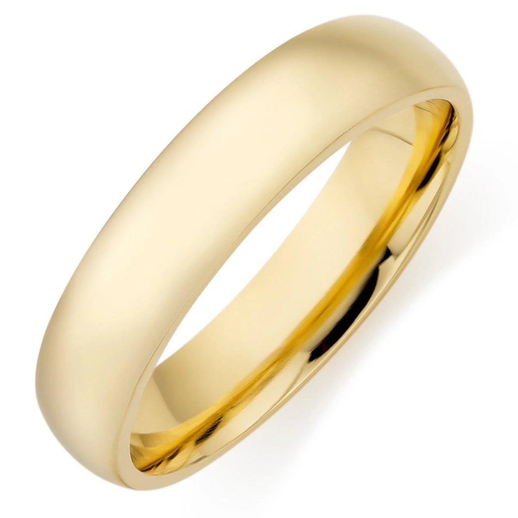 Beaverbrooks 18ct Yellow Gold 5mm Men's Wedding Ring