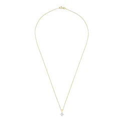 Beaverbrooks 9ct Yellow Gold Princess Diamond Pendant