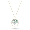Beaverbrooks 9ct Yellow Gold Diamond Emerald Tree Pendant