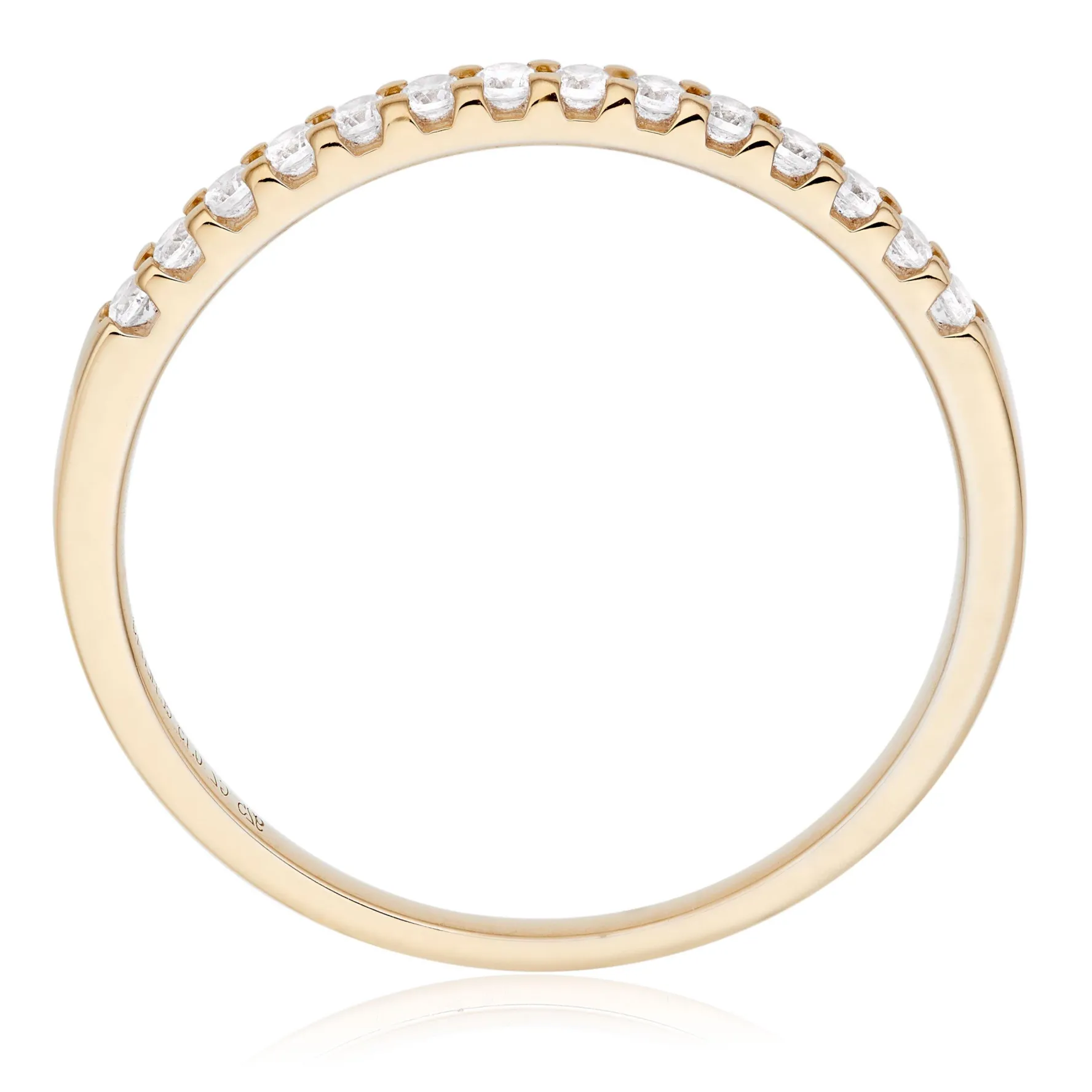 Beaverbrooks 18ct Yellow Gold Diamond 1.5mm Ladies Wedding Ring