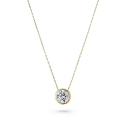 Beaverbrooks 9ct Yellow Gold Cubic Zirconia Necklace