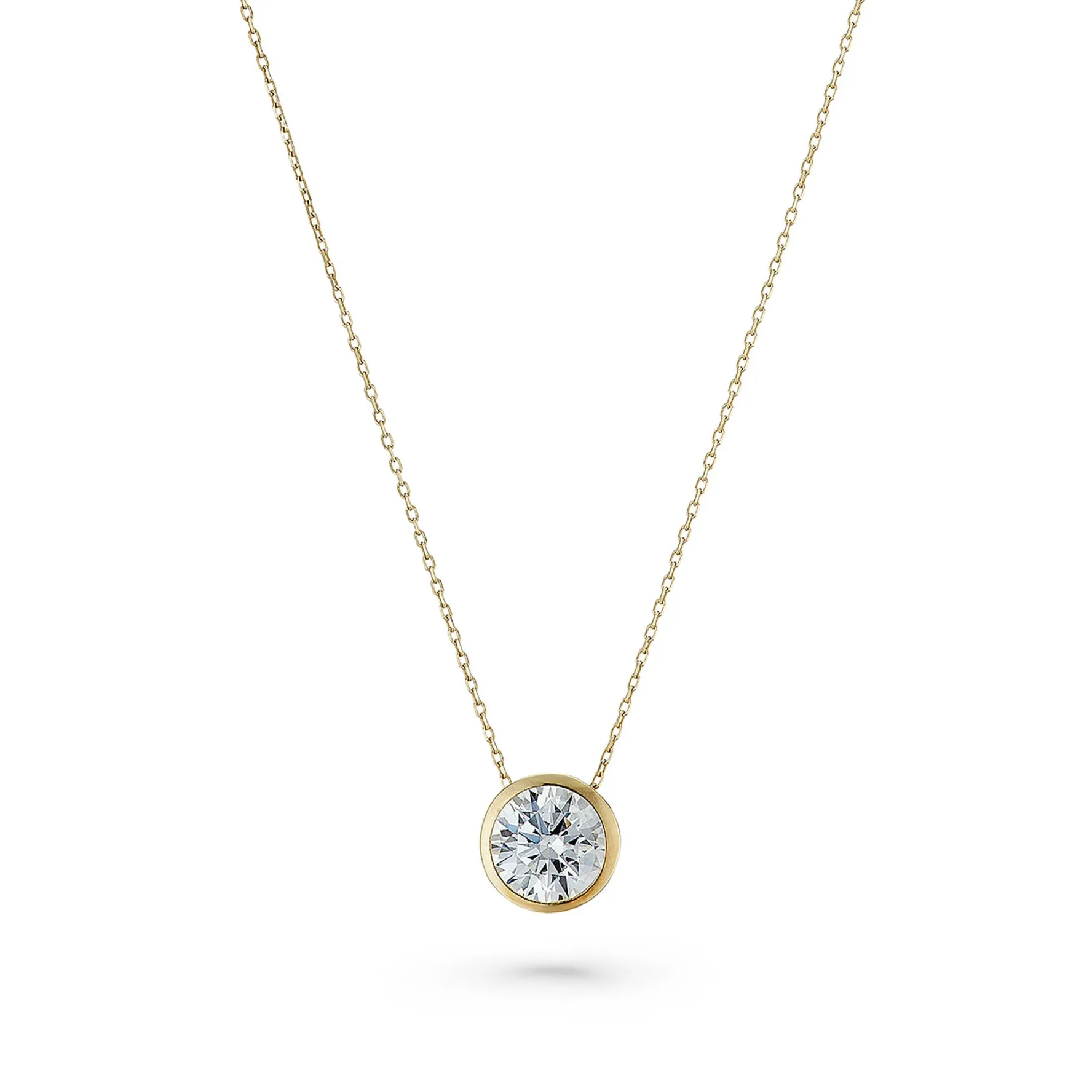 Beaverbrooks 9ct Yellow Gold Cubic Zirconia Necklace