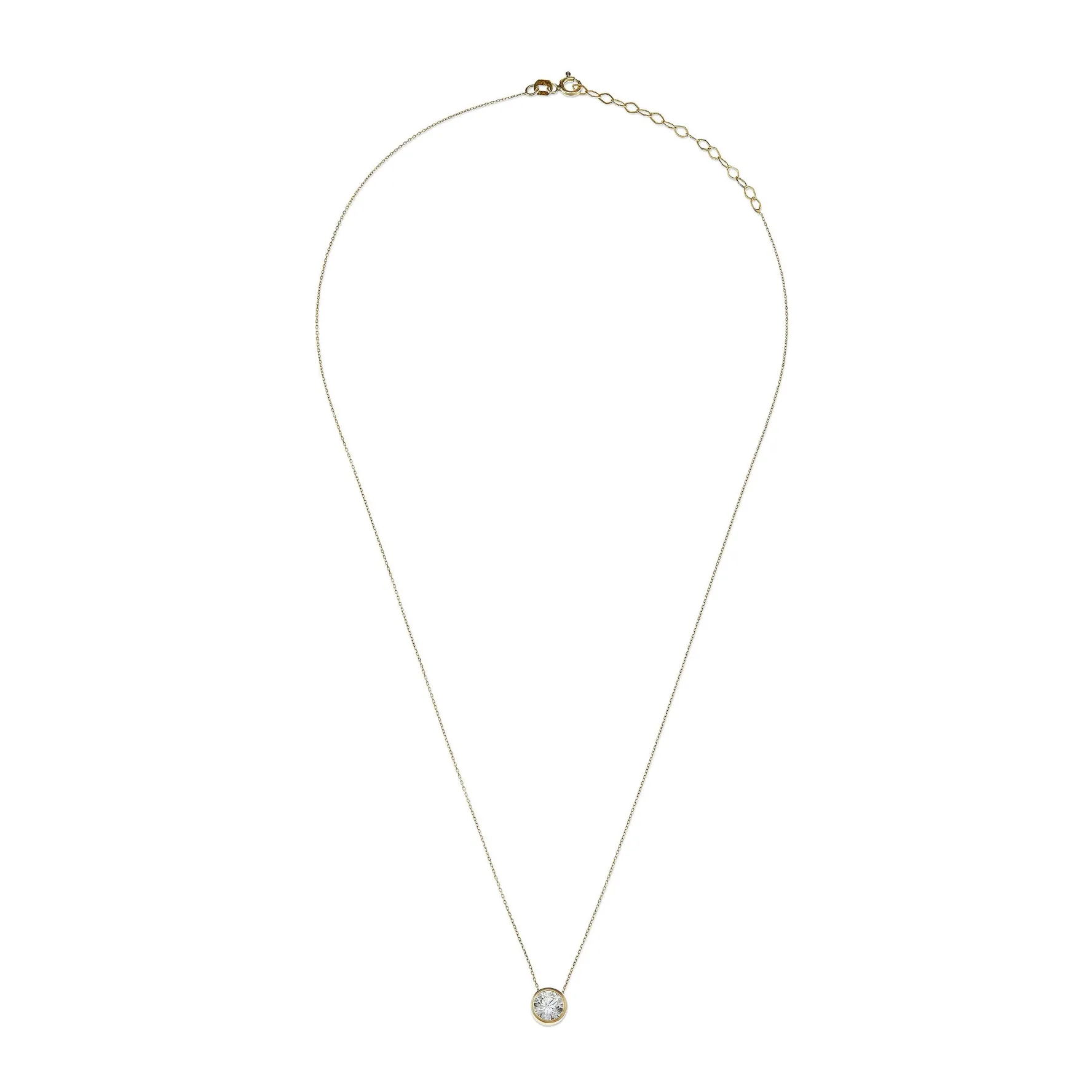 Beaverbrooks 9ct Yellow Gold Cubic Zirconia Necklace