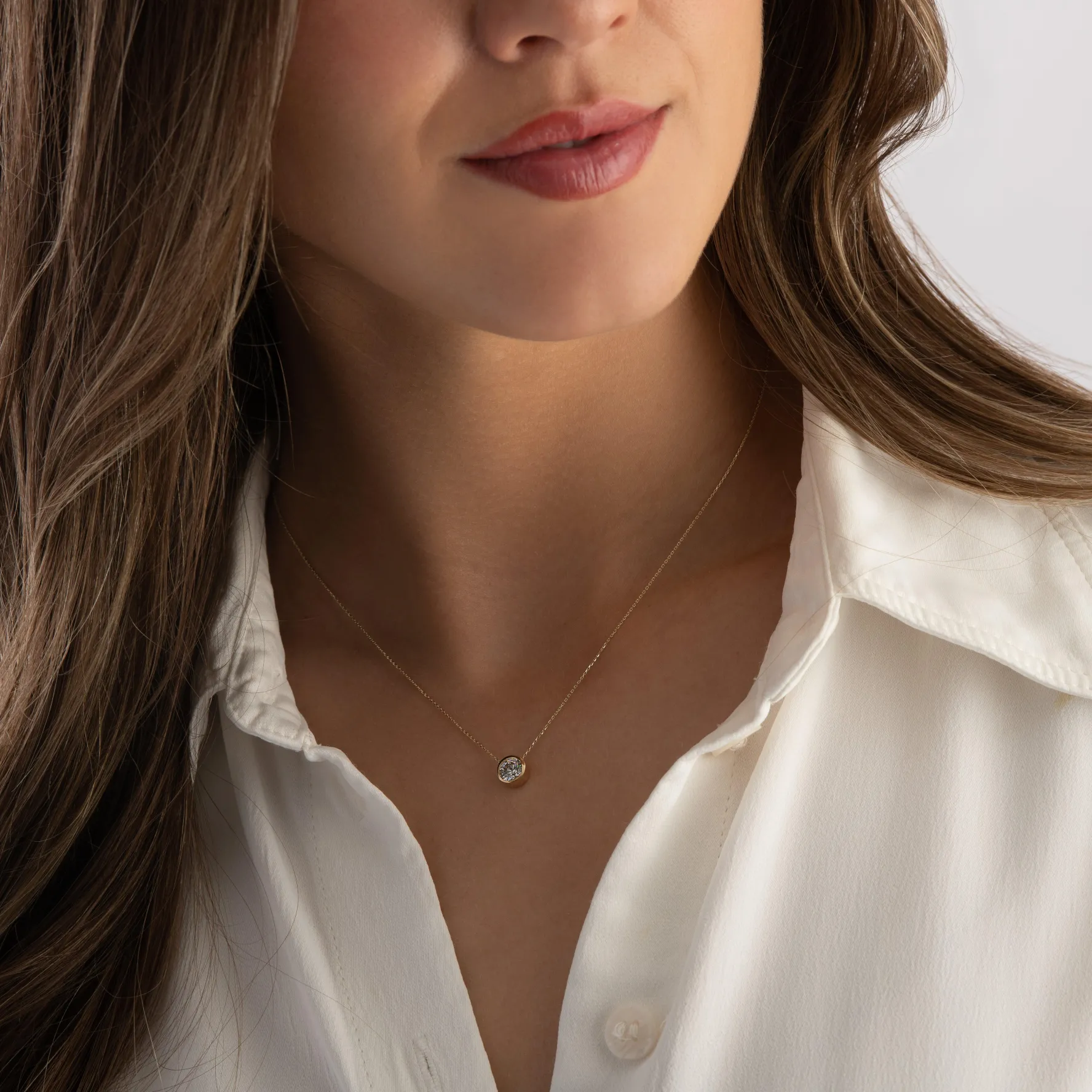 Beaverbrooks 9ct Yellow Gold Cubic Zirconia Necklace