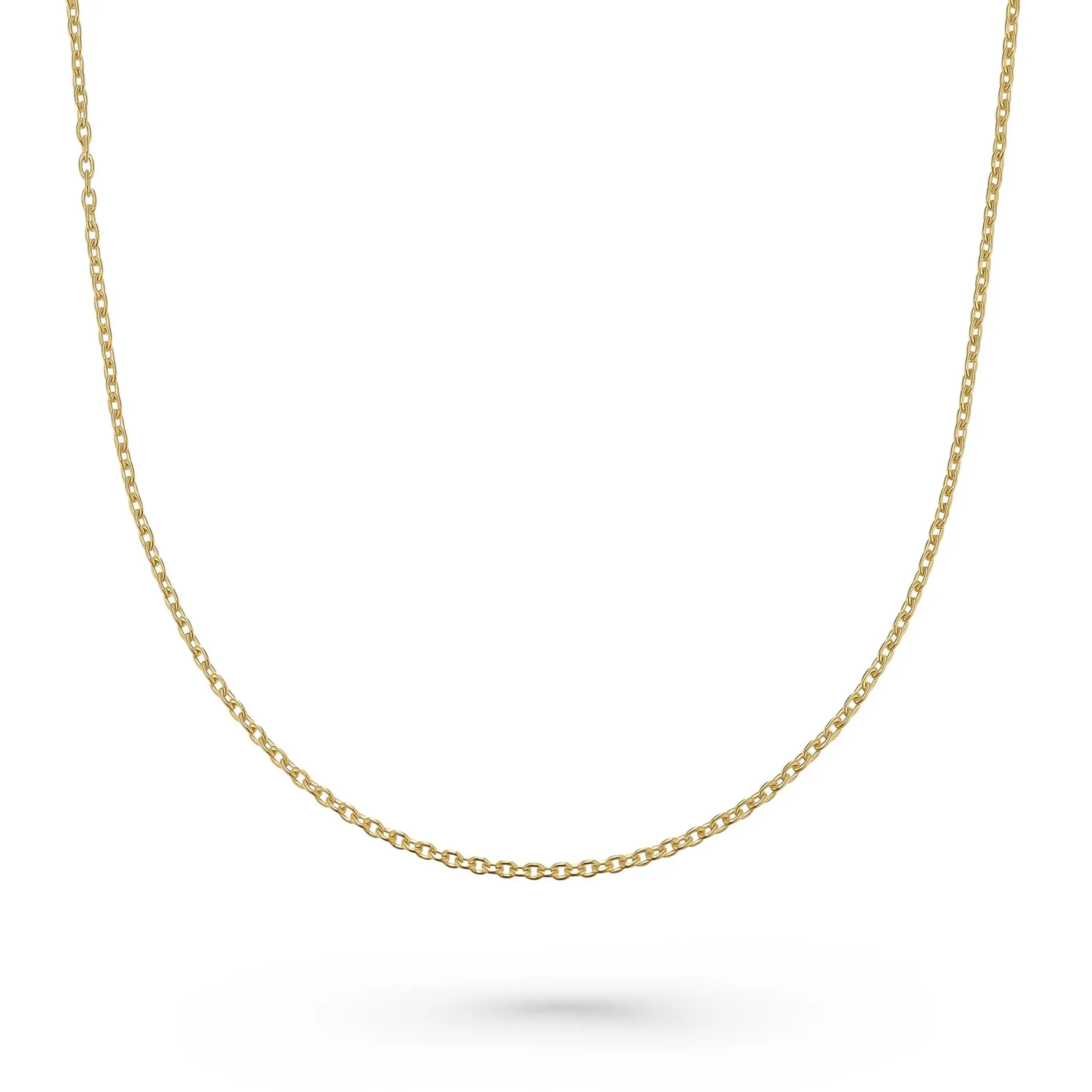 Beaverbrooks 18ct Yellow Gold Plated Silver Trace Chain Necklace