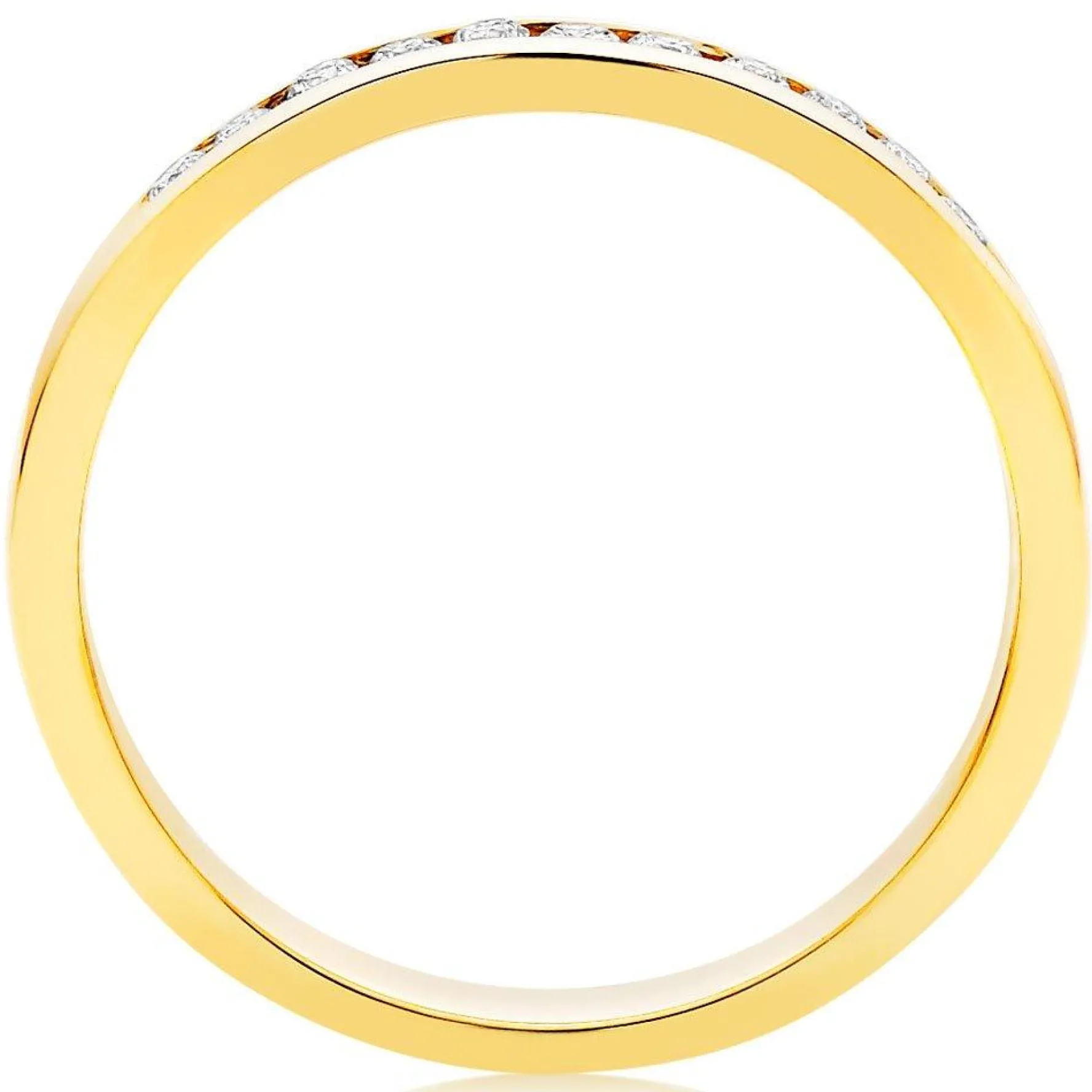 Beaverbrooks 9ct Yellow Gold Half Eternity Diamond Ring