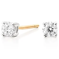 Beaverbrooks 18ct Yellow Gold Diamond Stud Earrings