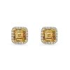 Beaverbrooks 9ct Yellow Gold Diamond Citrine Stud Earrings