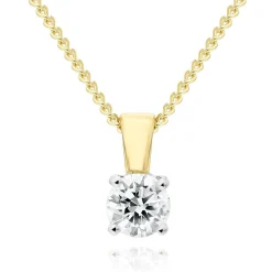 Beaverbrooks 18ct Yellow Gold Diamond Pendant