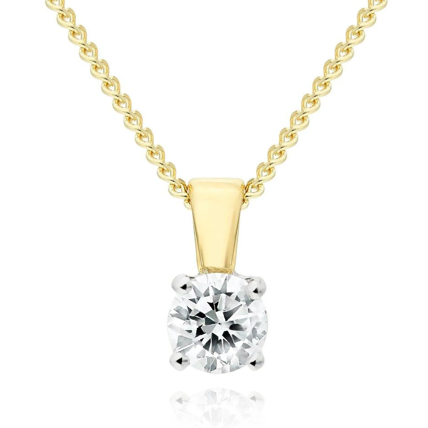 Beaverbrooks 18ct Yellow Gold Diamond Pendant