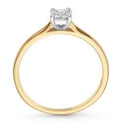 Beaverbrooks 9ct Yellow Gold Princess Diamond Solitaire Ring