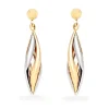 Beaverbrooks 9ct Yellow Gold and White Gold Drop Earrings