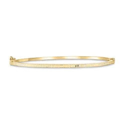 Beaverbrooks 9ct Yellow Gold Textured Bangle