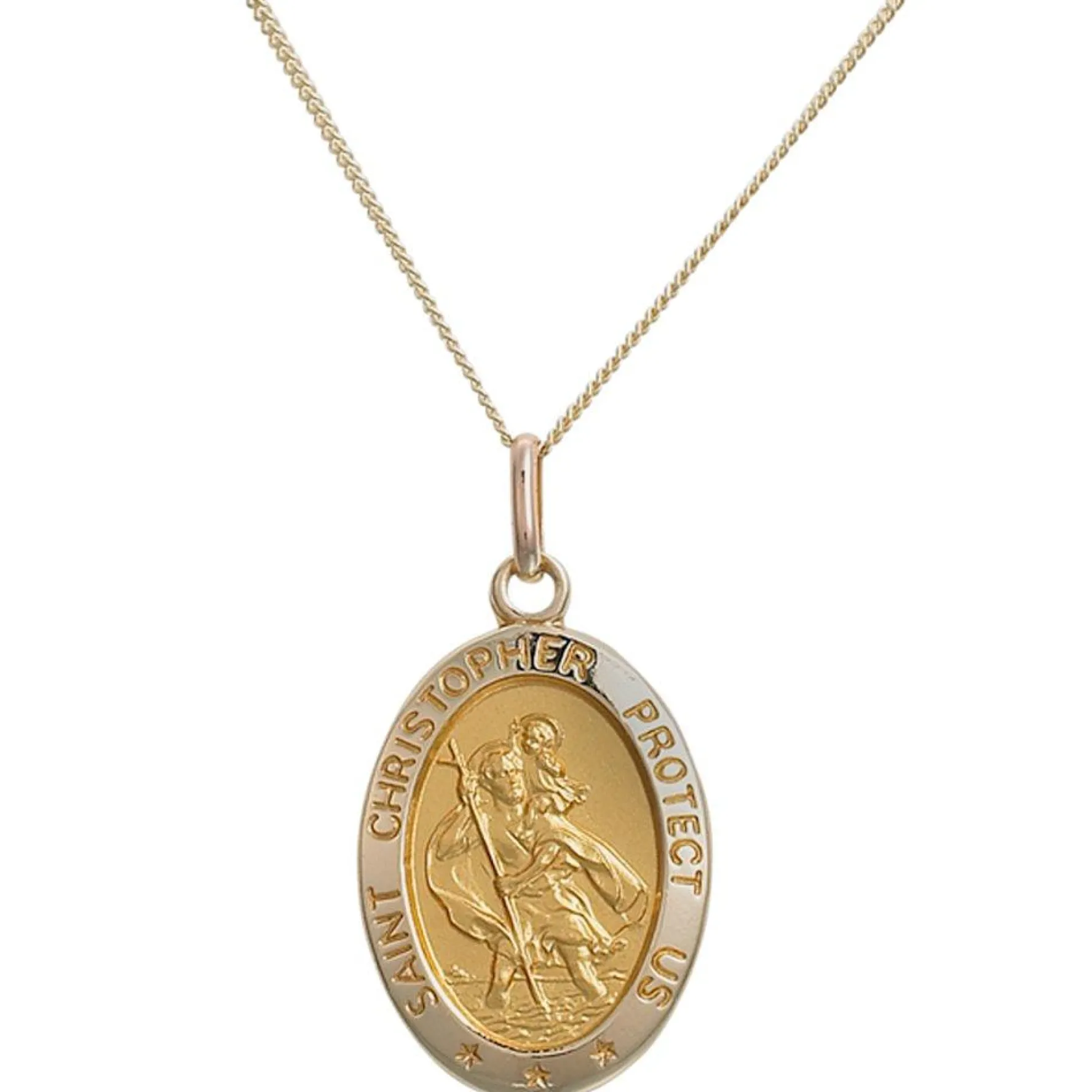 Beaverbrooks 9ct Yellow Gold Saint Christopher Pendant
