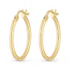 Beaverbrooks 9ct Yellow Gold Hoop Earrings