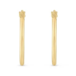Beaverbrooks 9ct Yellow Gold Hoop Earrings