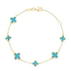 Beaverbrooks 9ct Yellow Gold Clover Bracelet