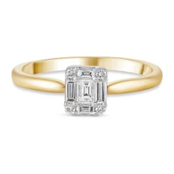 Beaverbrooks 18ct Yellow Gold Diamond Cluster Ring