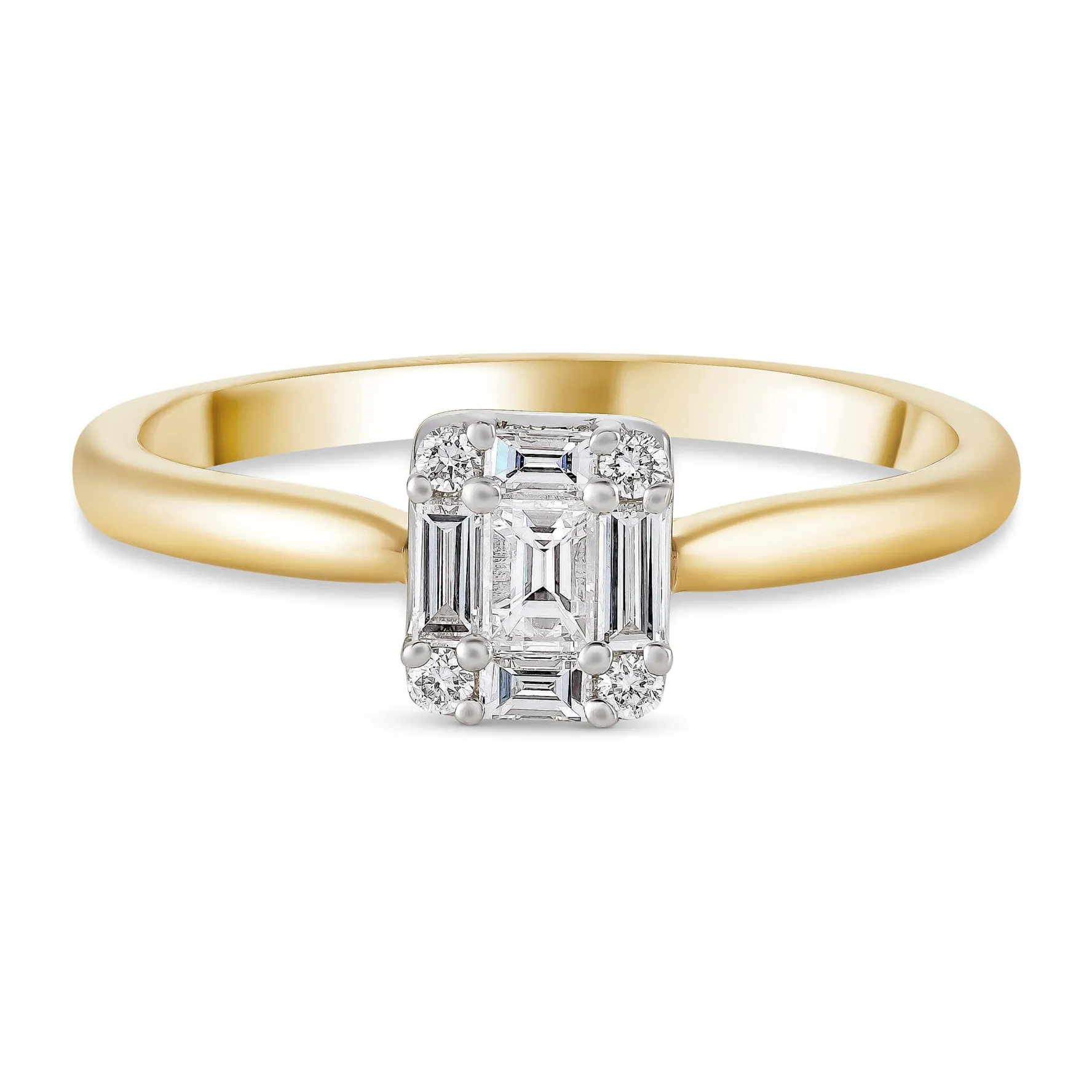 Beaverbrooks 18ct Yellow Gold Diamond Cluster Ring