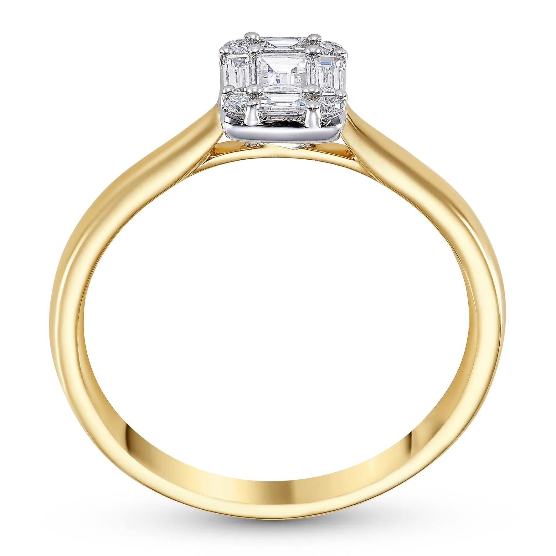 Beaverbrooks 18ct Yellow Gold Diamond Cluster Ring