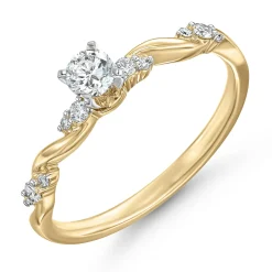Beaverbrooks 18ct Yellow Gold Diamond Solitaire Engagement Ring