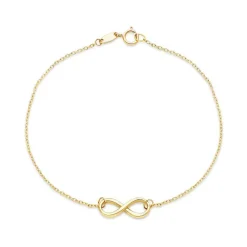 Beaverbrooks 9ct Yellow Gold Infinity Bracelet