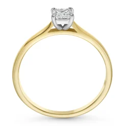 Beaverbrooks 18ct Yellow Gold Princess Diamond Solitaire Ring