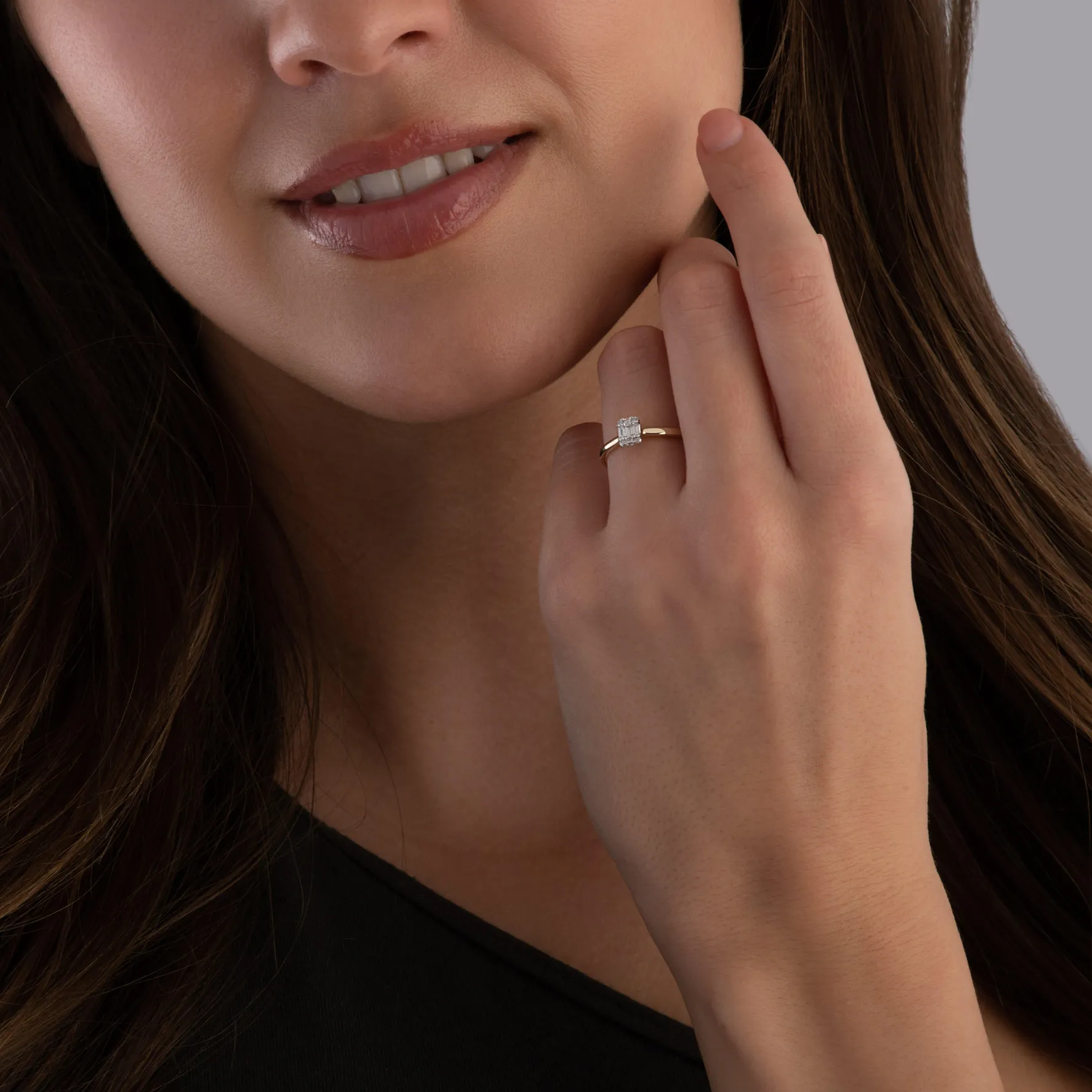Beaverbrooks 9ct Yellow Gold Diamond Cluster Engagement Ring