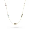 Beaverbrooks 9ct Yellow Gold Multi-Coloured Cubic Zirconia Necklace