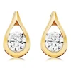 Beaverbrooks 9ct Yellow Gold Cubic Zirconia Stud Earrings