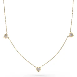 Beaverbrooks 9ct Yellow Gold Mother of Pearl Heart Necklace