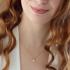 Beaverbrooks 9ct Yellow Gold Cubic Zirconia Pendant